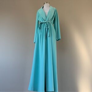 Elegant Aqua Blue Long Robe